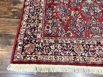 Karastan Rug 5.9 x 9 Red Sarouk #785, Wool Karastan Carpet, Original 700 Series, Vintage Karastan Oriental Rug Discontinued