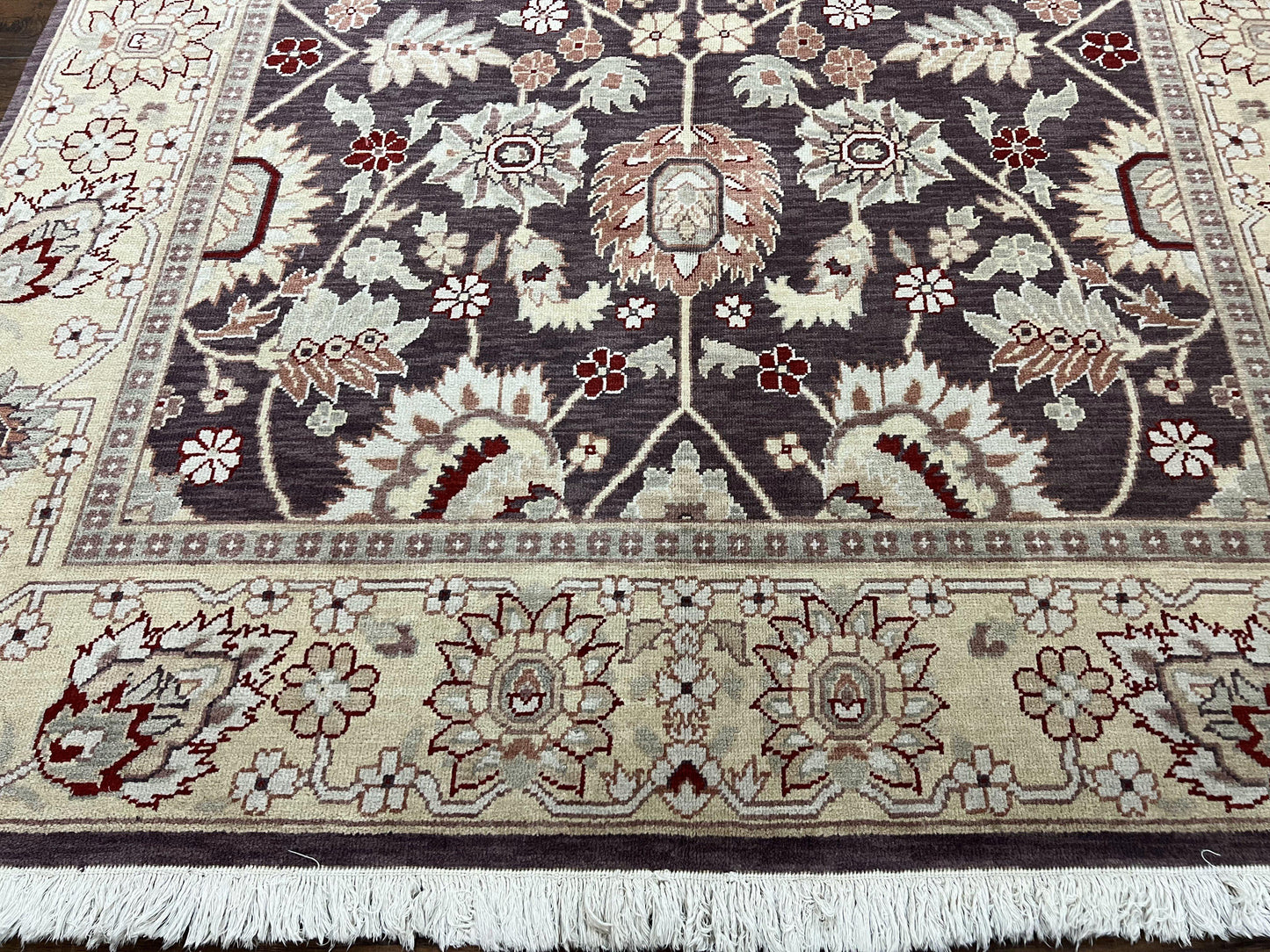Indo Mahal Area Rug 6x9 Hand Knotted Wool Vintage Persian Carpet