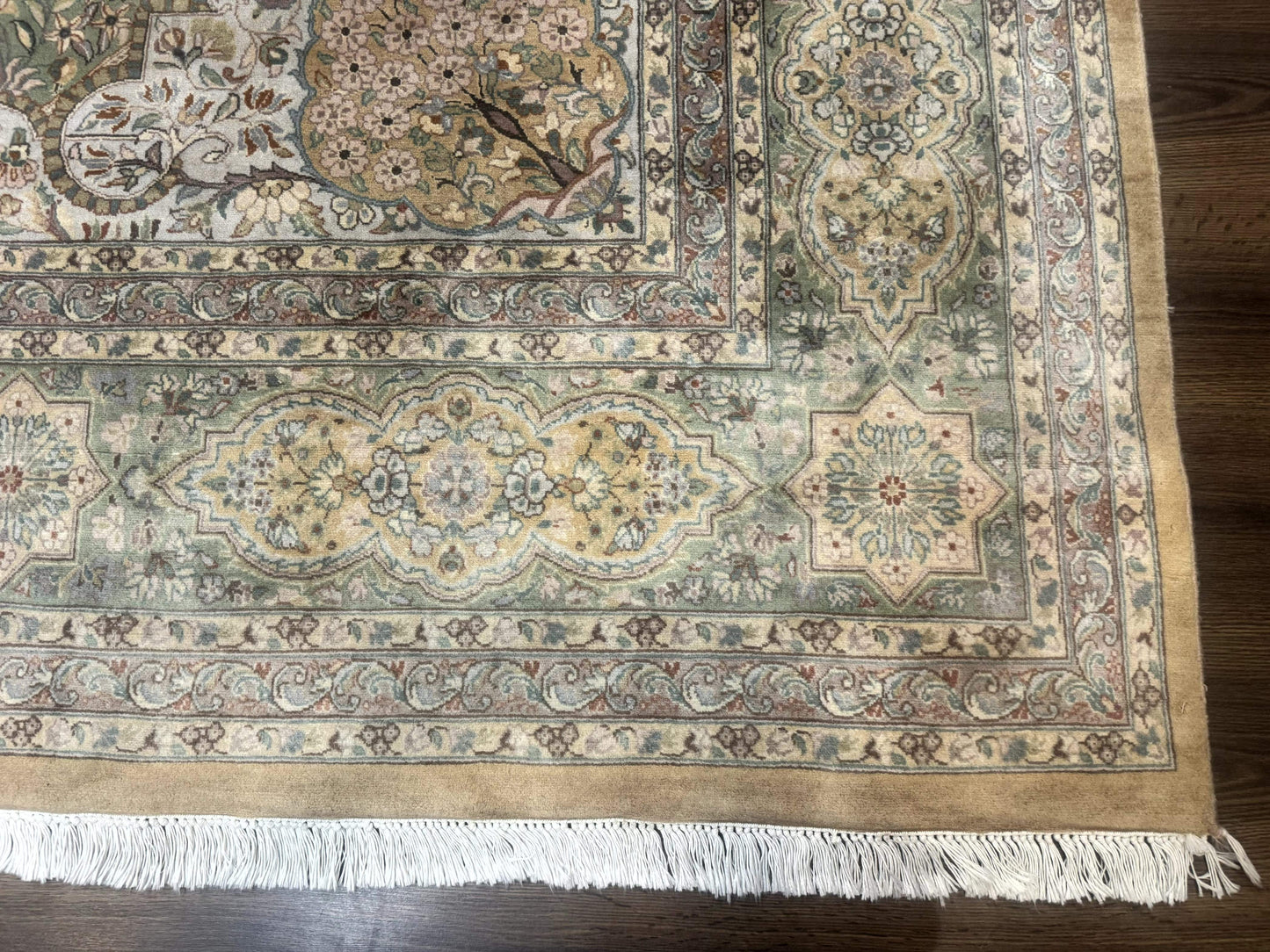 Pak Persian Rug 9x12 Hand Knotted Wool Diamond Panel Design