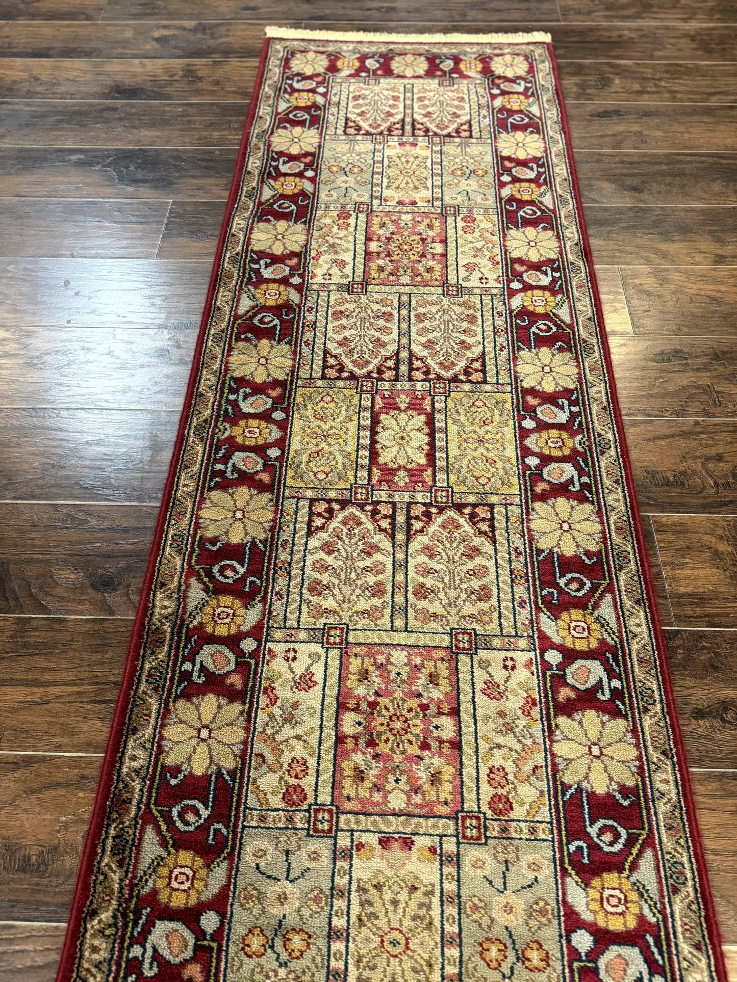 Karastan Runner Rug 2.6 x 8.6, Antique Legends Bakhtiari 2200, Vintage Wool Karastan Runner Rug, Panel Design