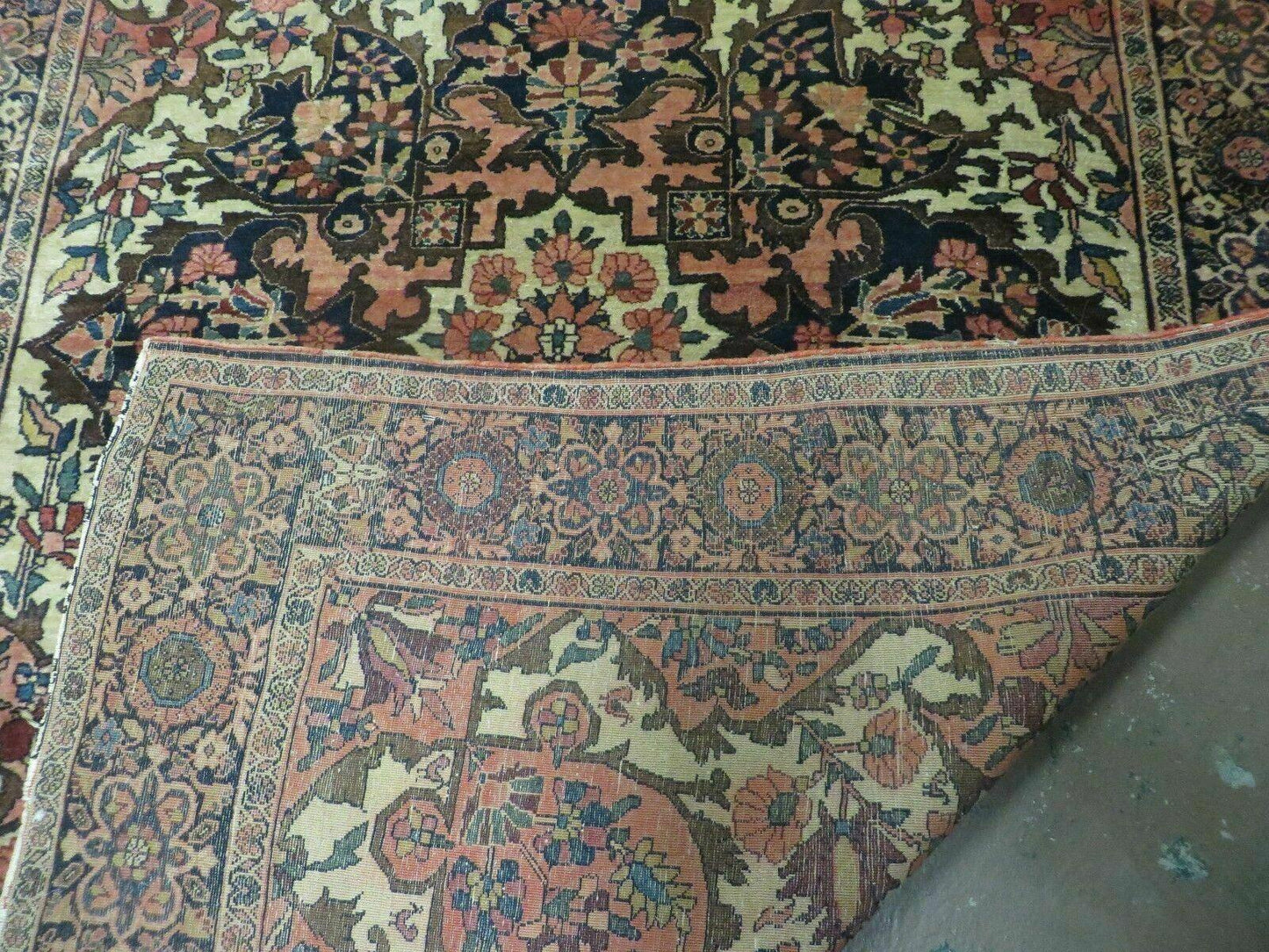 Antique Handmade Indian Floral Oriental Wool Rug 4x6 Feet