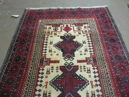 Vintage Turkoman Bokhara Wool Rug Handmade In Pakistan 46 By 82 Inches Natural Colors