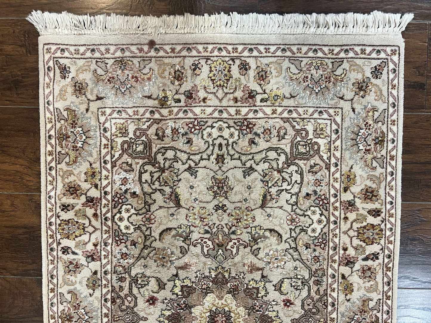 Hand Knotted Persian Rug 2.5 x 4 Vintage Wool Floral Medallion Oriental Carpet