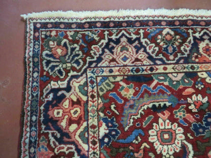 Antique Turkish Wool Rug 5x9 Handmade Veg Dyes 1940s Excellent Condition