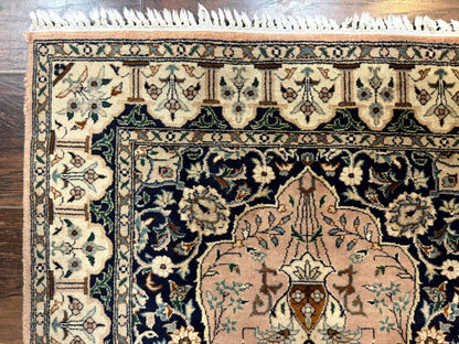 Tree Of Life Prayer Rug Handmade Persian Wool Two By Four Feet Vintage Style Birds Lantern