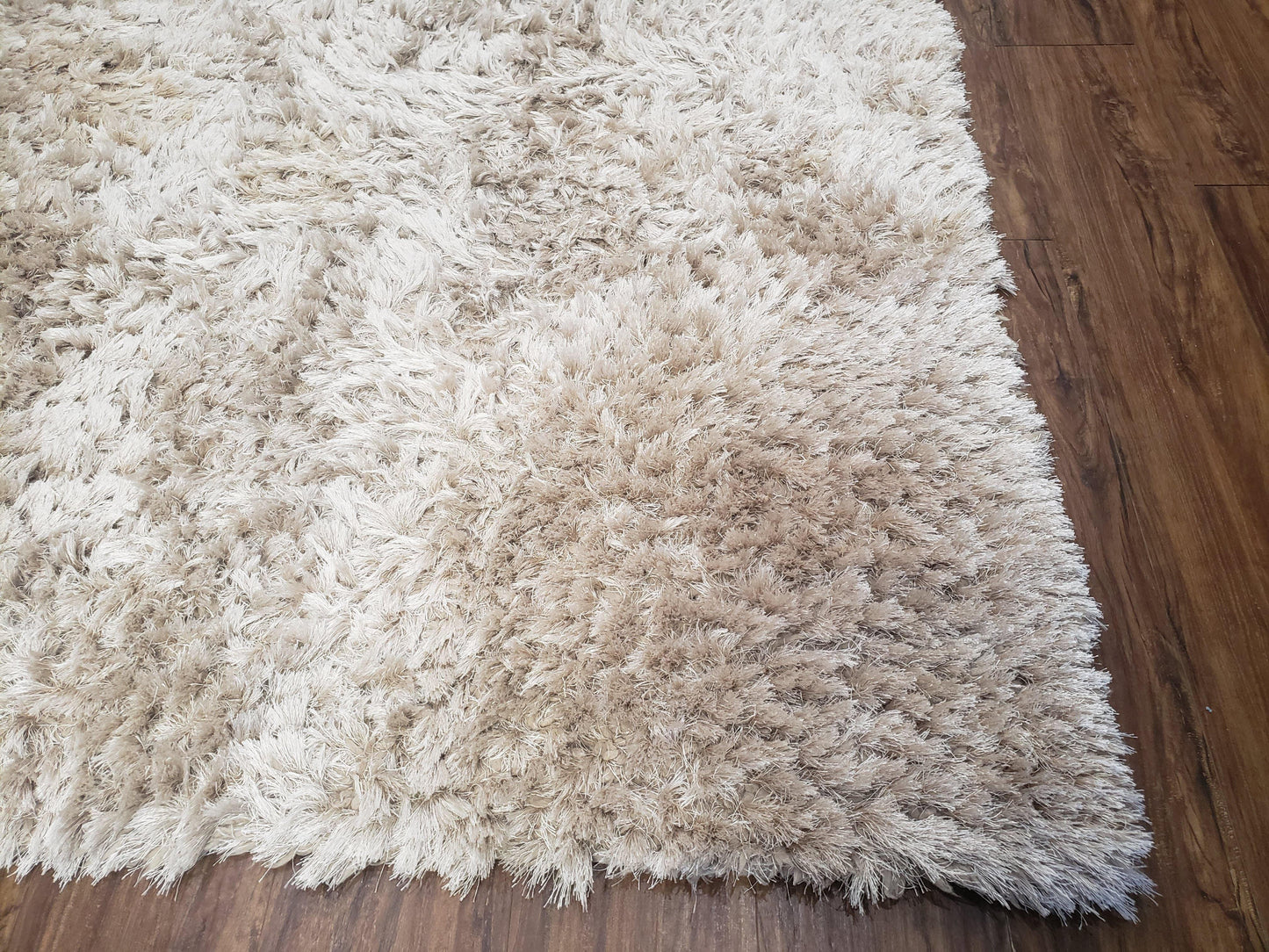 Ivory Shag Rug 6x7, Flokati Carpet, Shaggy Soft Plush Pile Area Rug, Modern Contemporary