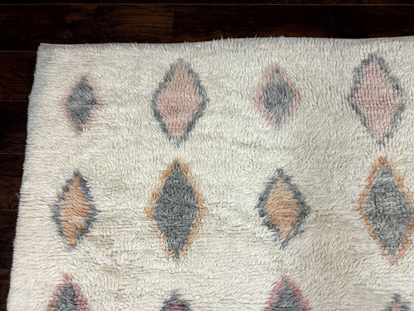 Large Modern Contemporary Indian Shag Rug 11x14, Ivory, Handmade Wool Carpet