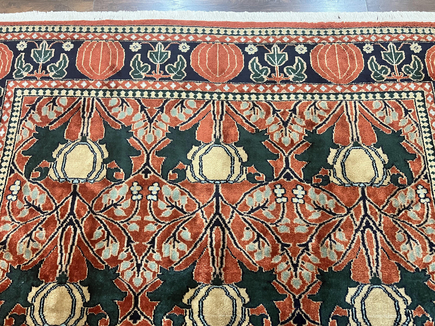 Bidjar Rug 8x10 Handmade Vintage Wool Indo Persian Red Black Carpet