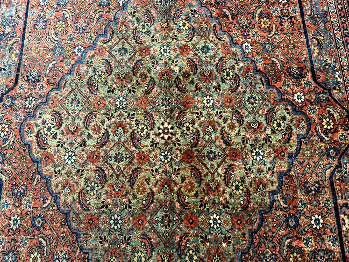Antique Persian Bijar Rug 7x15