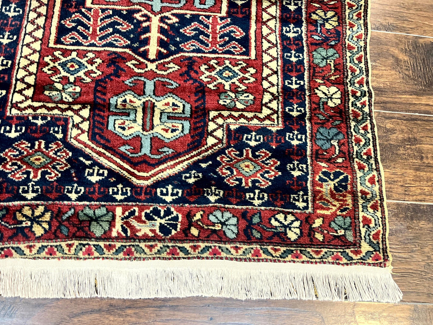 Antique Turkish Sparta Rug 3x4 Geometric Caucasian Wool Carpet