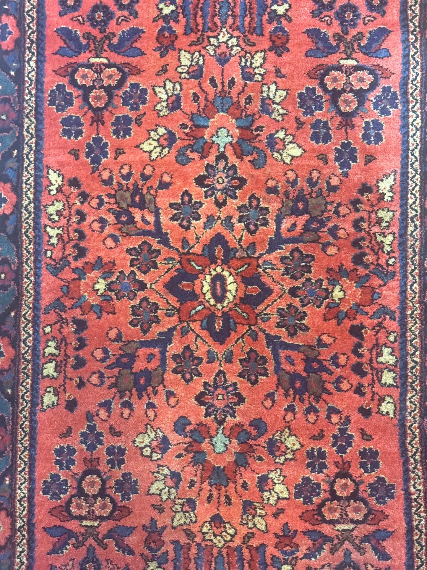 Antique Persian Sarouk Rug 2x4 Hand Knotted Wool Area Rug