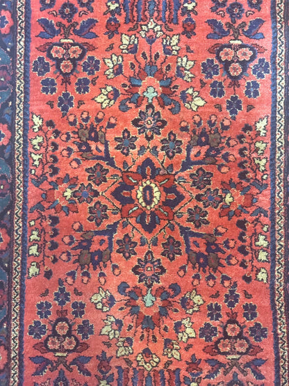 Antique Persian Sarouk Rug 2x4 Hand Knotted Wool Area Rug