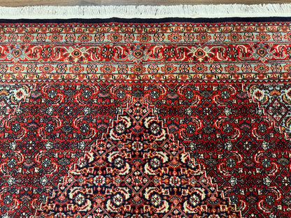 Indo Persian Bijar Rug 6x9 Hand Knotted Wool Carpet Vintage Style