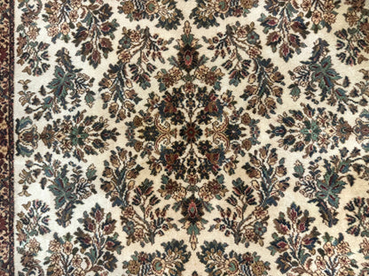 Karastan Rug 5.9 x 9, Ivory Sarouk #760, Wool Pile, Original 700 Series, Vintage