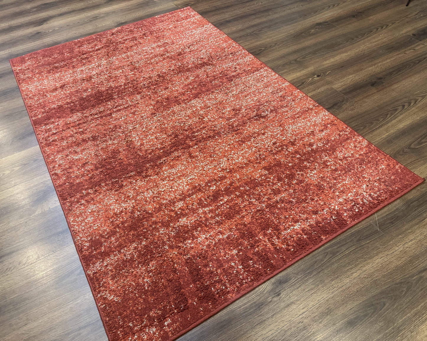 Terracotta Area Rug 4x6 Contemporary Loft Collection Power Loomed Polypropylene and Polyester