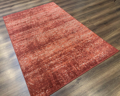 Terracotta Area Rug 4x6 Contemporary Loft Collection Power Loomed Polypropylene and Polyester