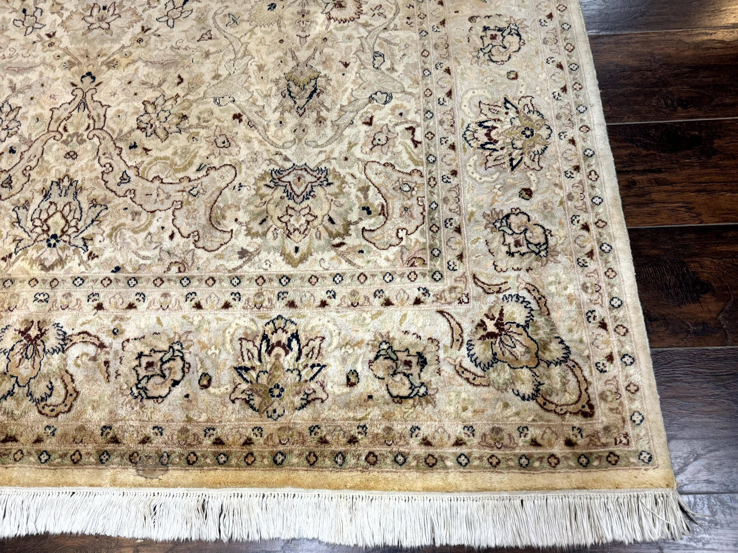 Persian Rug Handmade Wool 6x9 Floral Beige