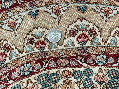 Round Silk Rug 3x3 Handmade Sino Persian Silk On Silk Carpet