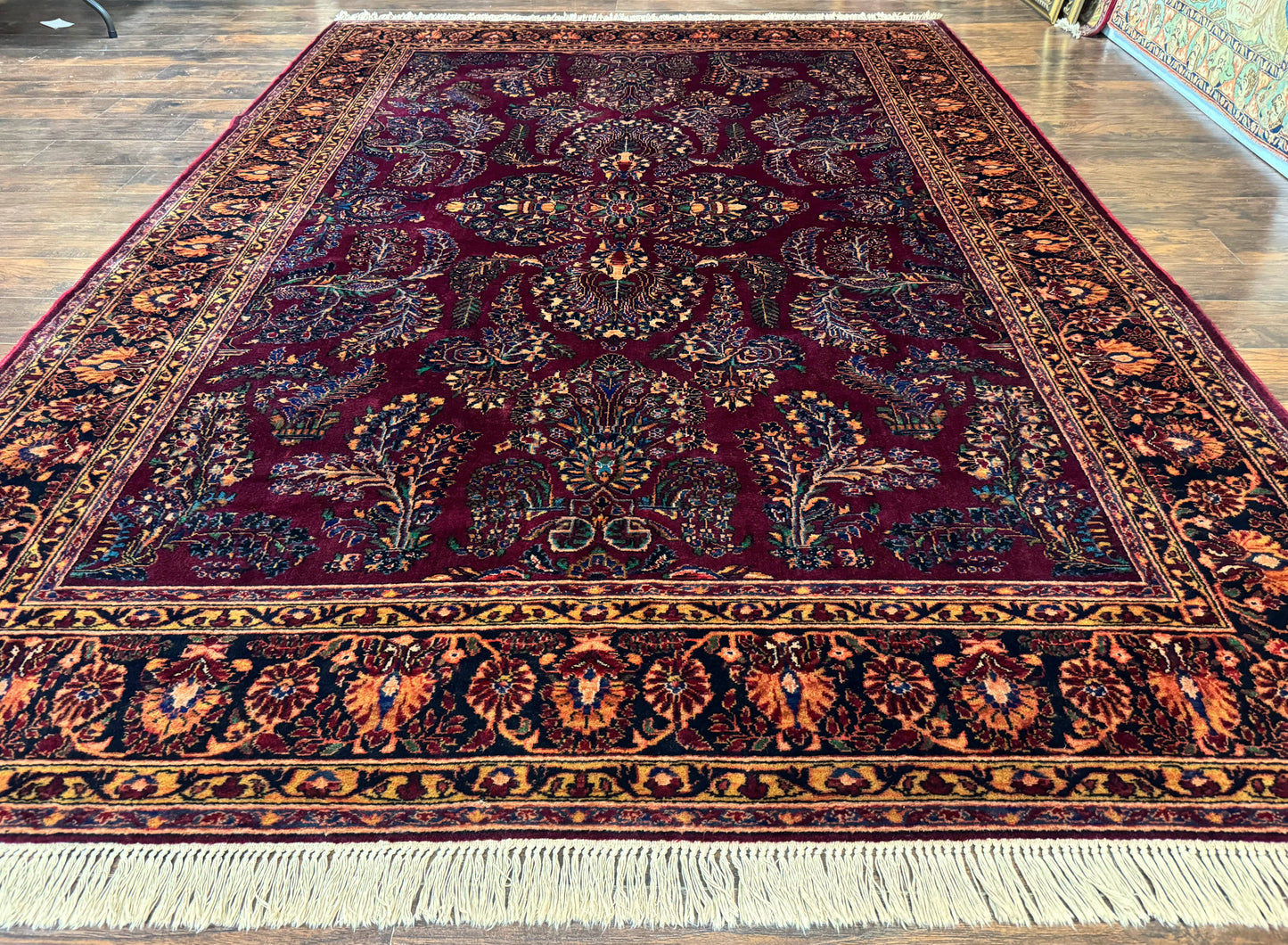 Karastan Rug Antique Wool Pile Sarouk Lanamar 8.6x12 Vintage Discontinued