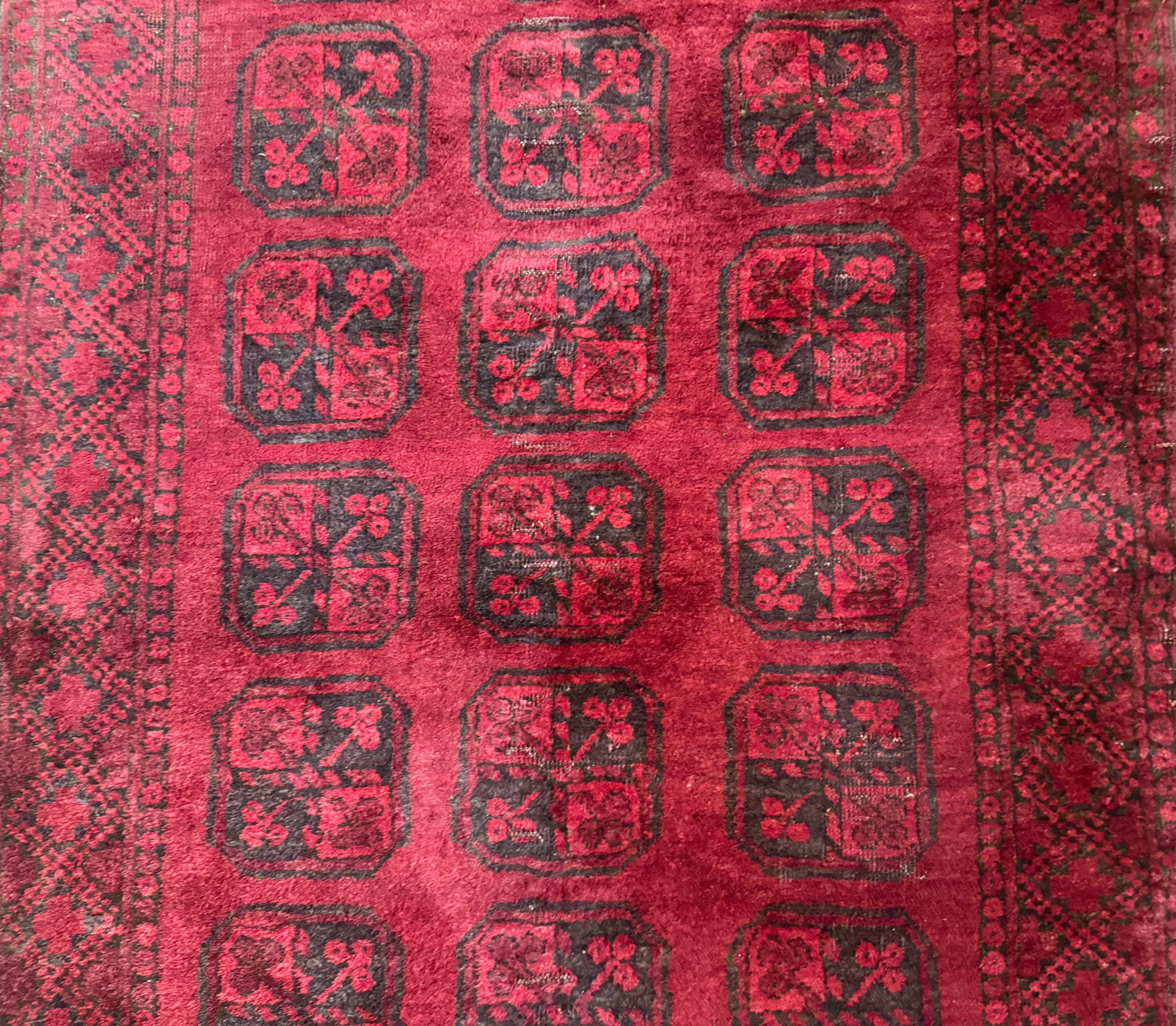 Afghan Bokhara Bashir Rug 3x6 Red