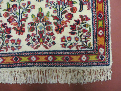 Handmade Persian Rug 2x3 Small Wool Hand Knotted Oriental Floral Medallion