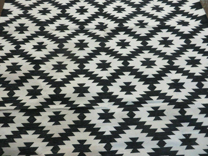 Hand Woven Wool Rug 4 Ft By 6 Ft Kilim Dhurrie Modern Oriental Area Rug Reversible