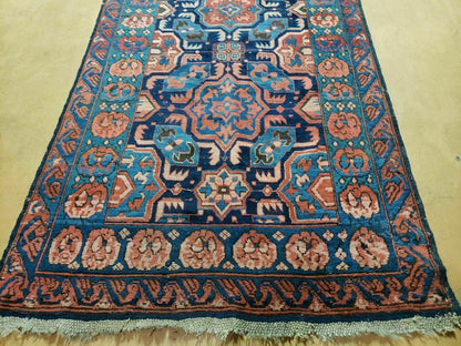 Caucasian Seychor Rug Handmade Wool Carpet Vintage Antique 1900 Organic Dye