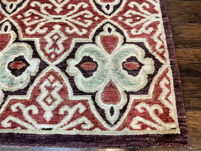 Portuguese Rug 9x12 Vintage Handmade Wool Carpet Handcrafted For Timeless Interiors