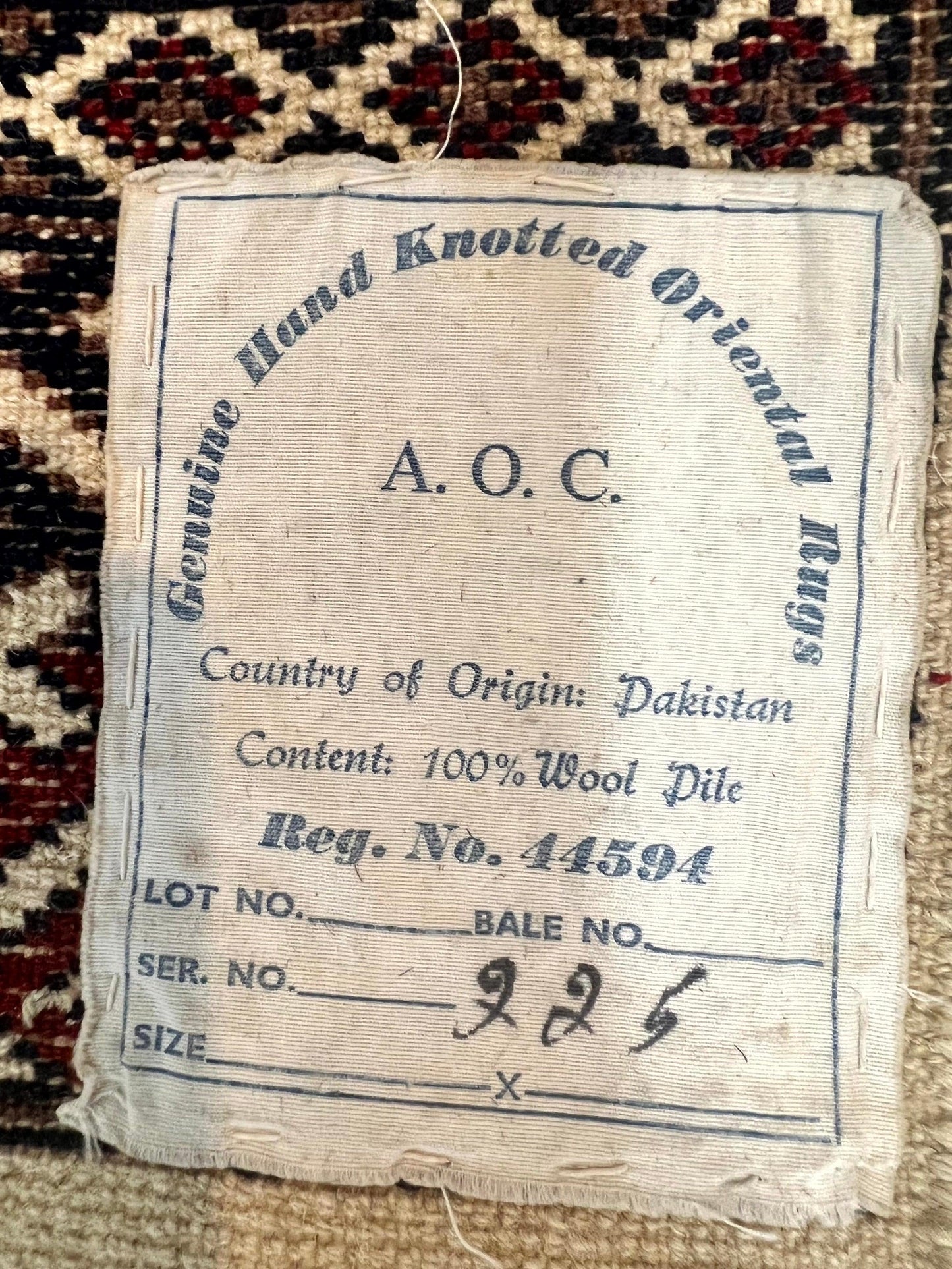 Pakistani Bokhara Rug 4x6 Vintage Handmade Wool Carpet Ivory Turkoman Style