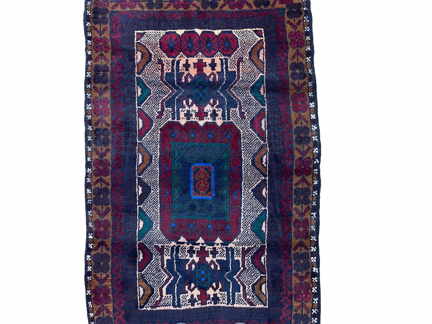 Baluchi Rug 3x5 Vintage Handmade Hand Knotted Afghan Area Rug