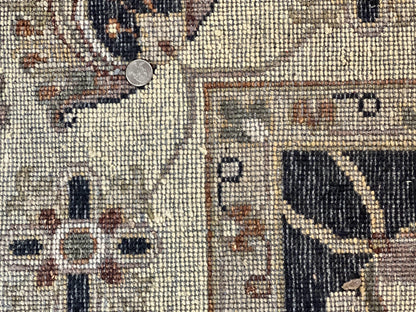 Indo Mahal Rug 8x10 Handmade Wool Floral Vintage Carpet For Living Room