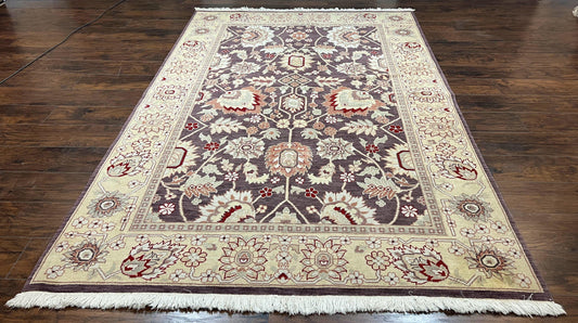 Indo Mahal Area Rug 6x9 Hand Knotted Wool Vintage Persian Carpet