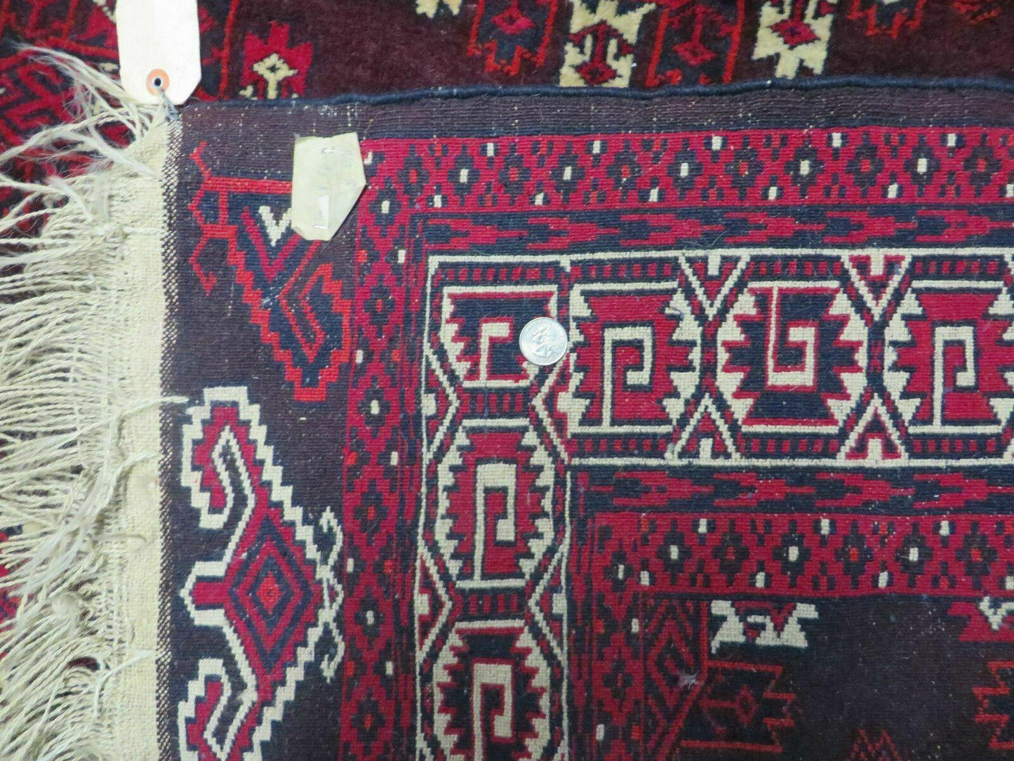 Yamud Turkoman Wool Rug Antique 7x10 Hand Knotted Full Pile