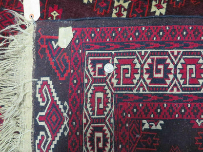 Yamud Turkoman Wool Rug Antique 7x10 Hand Knotted Full Pile