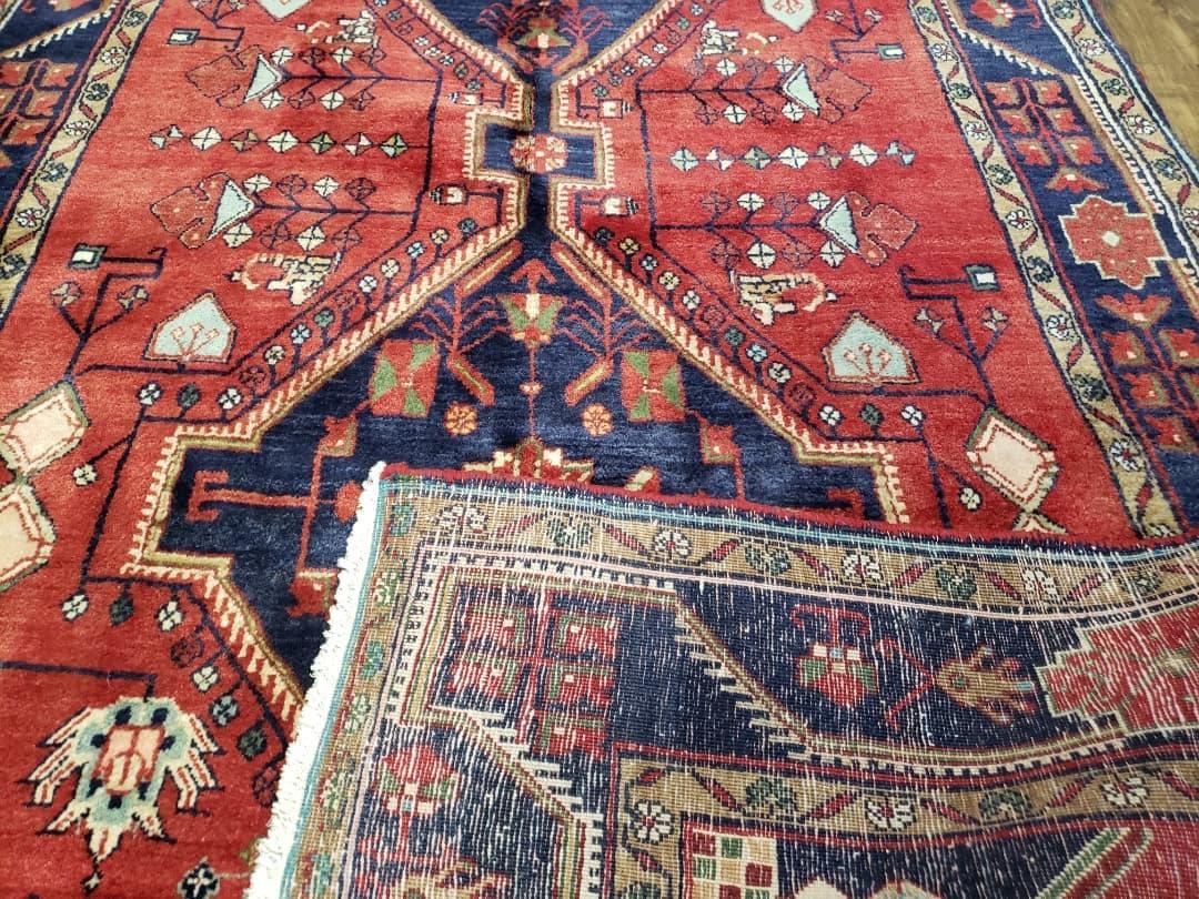 Antique Persian Rug Hand Knotted Zanjan Nahavand Heriz Wool 5x9 Handcrafted