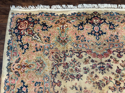 Karastan Kirman Wool Rug Antique 8.8x12 Lanamar Floral Ivory