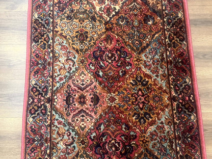 Karastan Rug 3x5 Multicolor Panel Kirman #717, Original 700 Series, Wool Pile, Discontinued