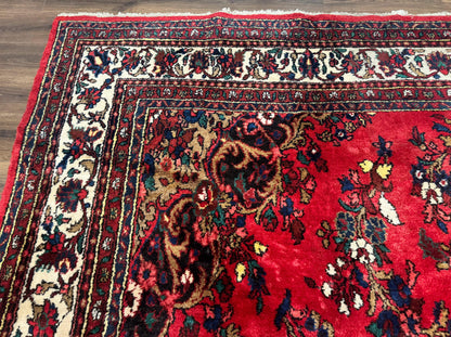 Persian Bibikabad Rug 11x18 Palace Size Red Wool Handmade Large Carpet With Floral Medallion