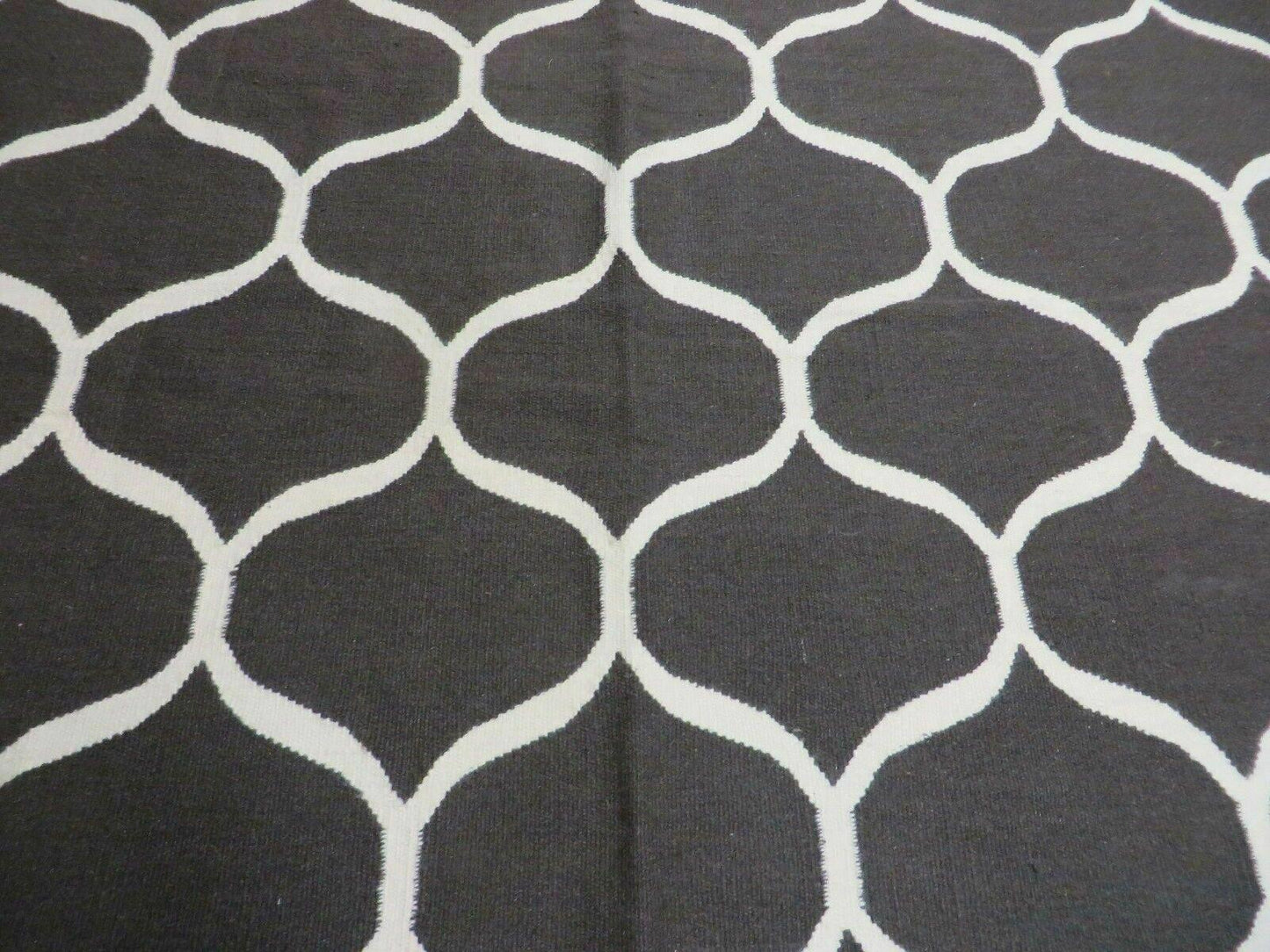 Handmade Flat Weave Wool Rug 5x8 Modern Contemporary Vegetable Dyes