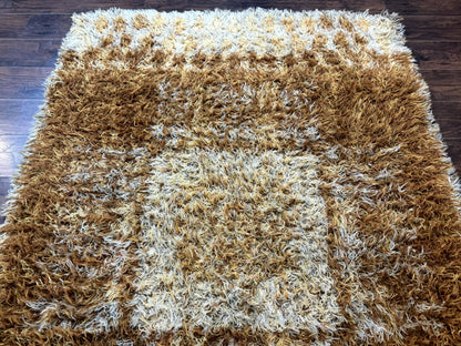 Vintage Rya Shag Rug 5.5 x 7.7