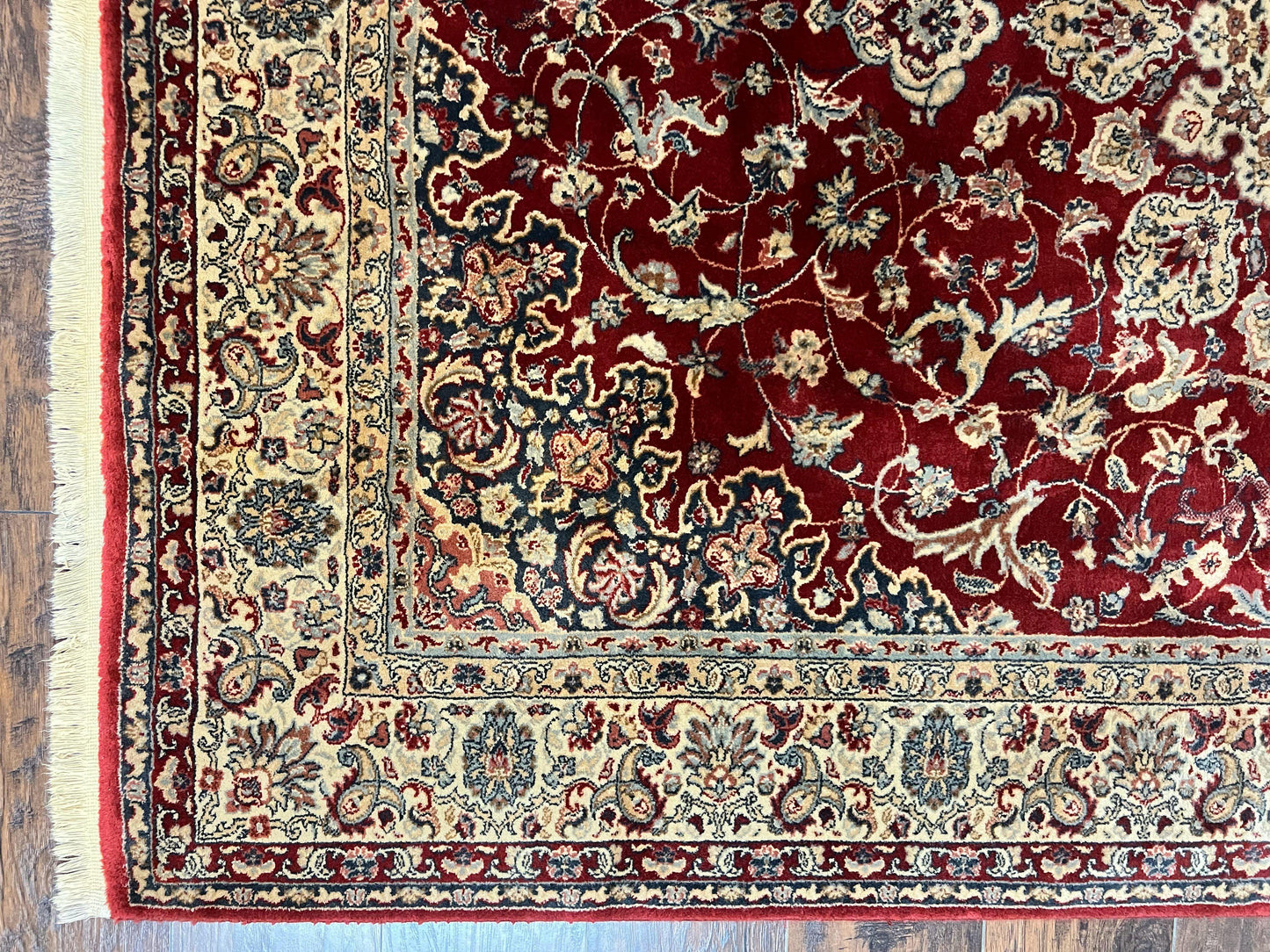 Floral Medallion Wool Rug 5.6x8 Vintage Oriental Taj Mahal Belgium Power Loomed