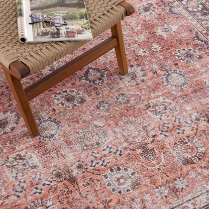 Red Washable Area Rug - Stylish Home Decor Rug