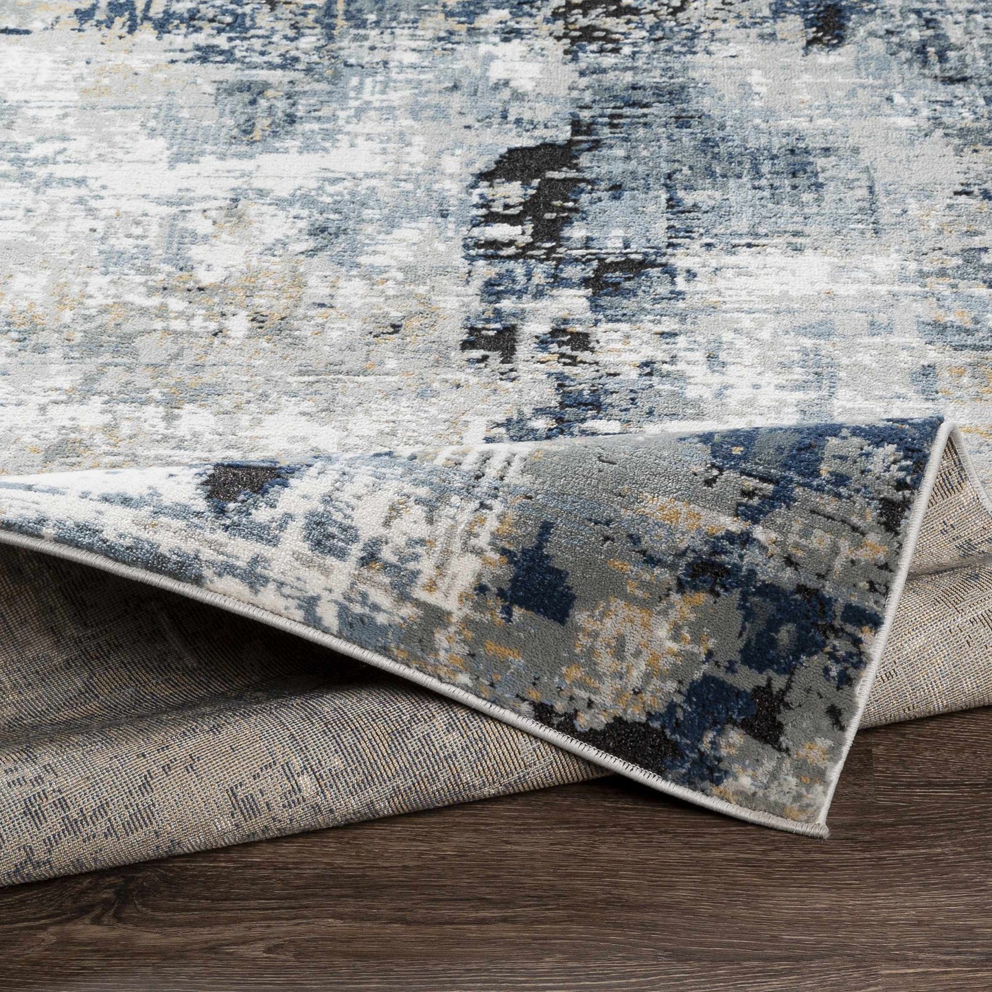 Blue Abstract Area Rug - Modern Stylish Design for Interiors