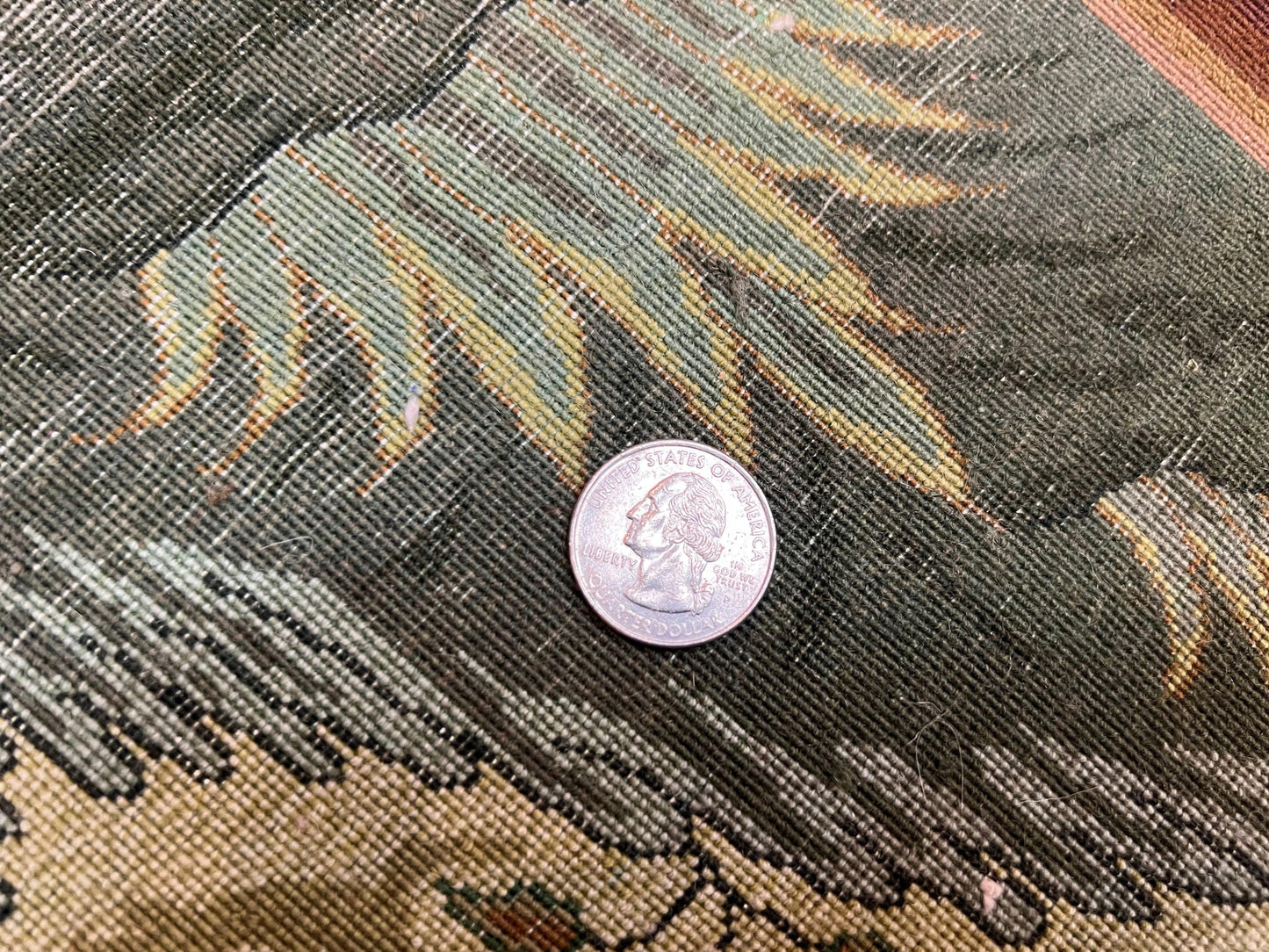 Persian Tabriz Pictorial Rug 5x3, Women Laying By River, Super Fine 60 Raj 480+ KPSI, Hand Knotted Wool Rug, Semi Antique Vintage Oriental Carpet