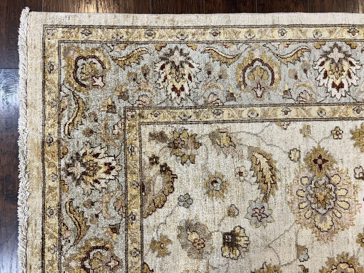 Peshawar Rug 8x10, Oushak Rug, Neutral Colors Hand Knotted Farmhouse Rug
