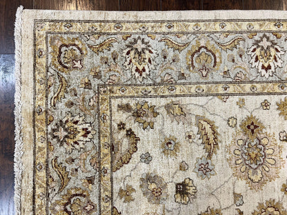 Peshawar Rug 8x10, Oushak Rug, Neutral Colors Hand Knotted Farmhouse Rug