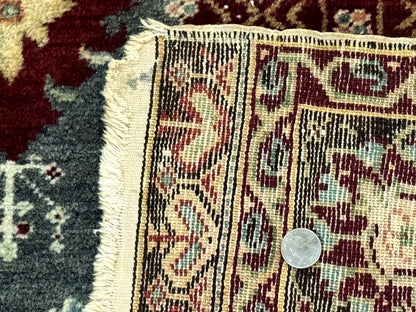 Antique Turkish Rug 4x6 Hand Knotted Wool Area Rug Unique Rare Carpet