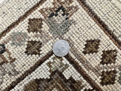 Indo Mahal Rug 6x9 Hand Knotted Wool Floral Ivory Green Traditional Carpet