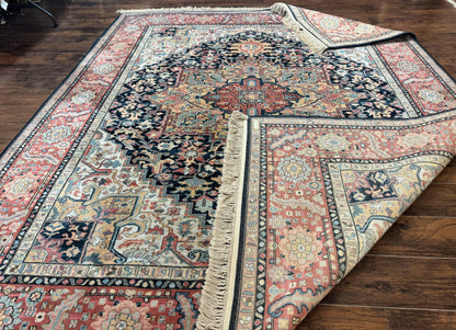 Karastan Navy Heriz #700/701 Rug, 8.8 x 10.6 Karastan Carpet, Wool Pile, Discontinued Vintage Karastan Rug, Original 700 Series, Geometric