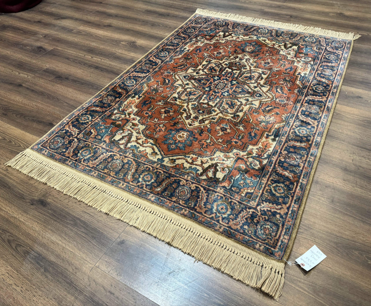 Karastan Rug 4x6 Vintage Serapi Wool Pile Antique Carpet 700 Series